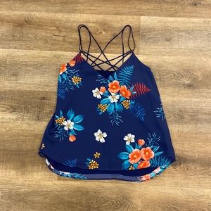 Express Spaghetti Strap Floral Blouse